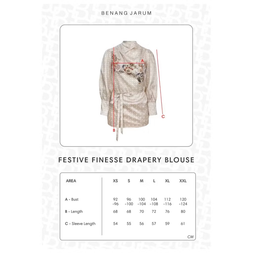 blouse BJ/ benang jarm x raisa festive uk S sale new(baca)