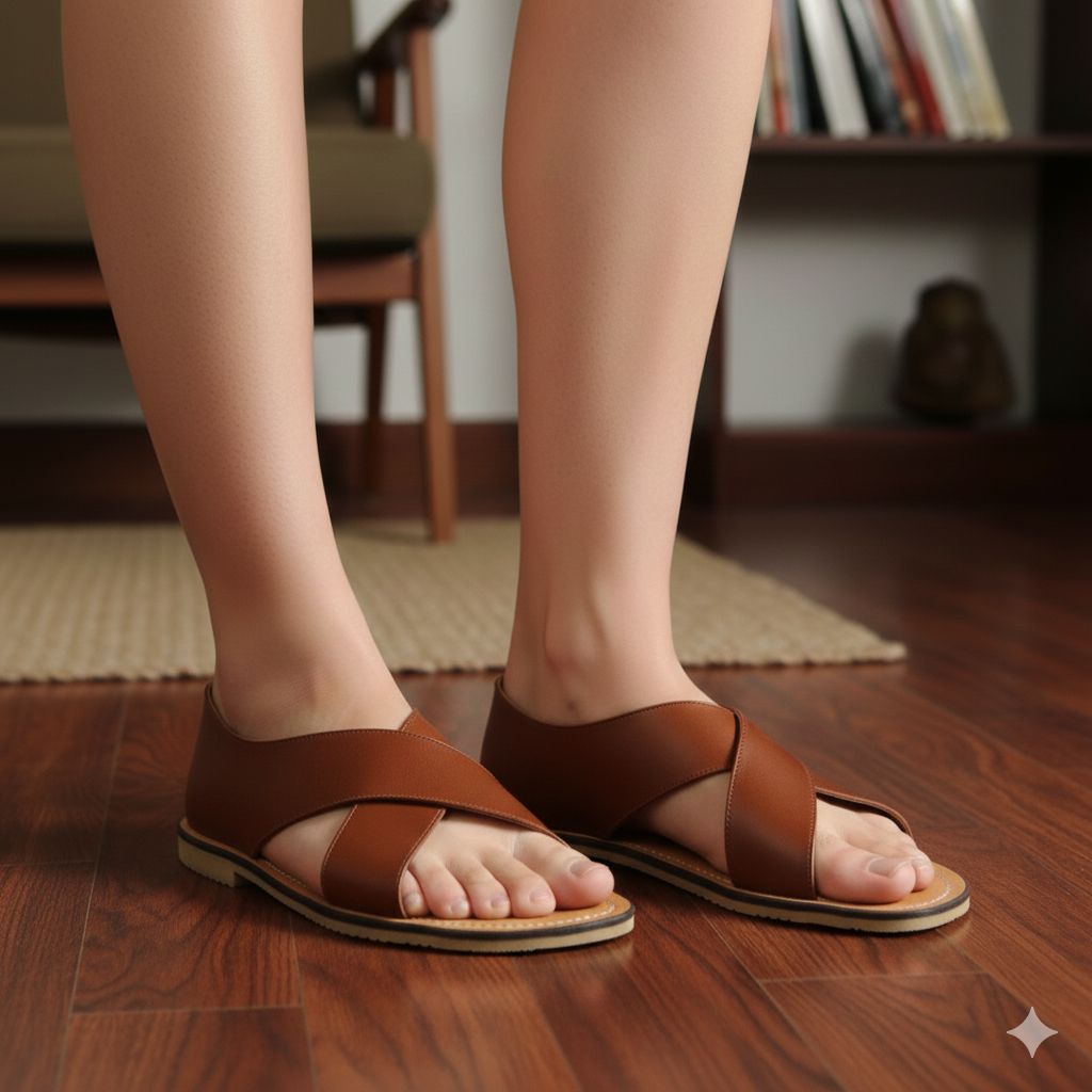 Sepatu Kulit Bestong Premium Karet Mentah Fashion Pria Kasual Sandal