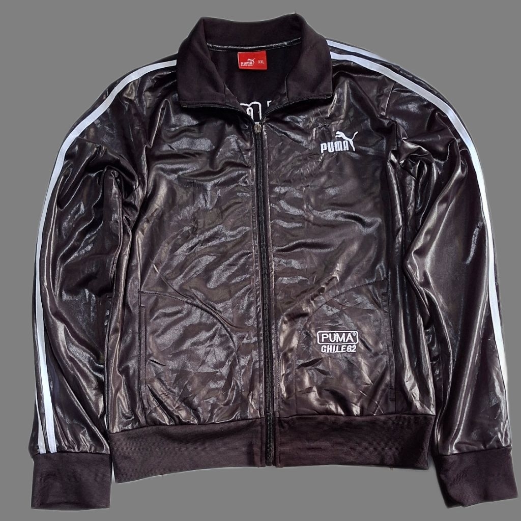 PUMA Chile 62 Track Jacket Black Glossy Big Logo