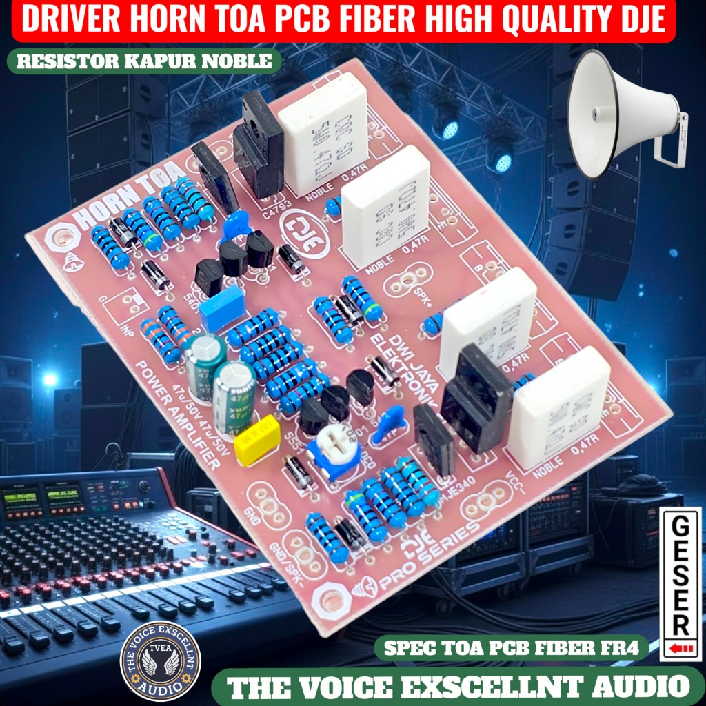 Kit Driver Amplifier Horn Corong Khusus TOA Kualitas Super Midhigh TOA PCB FIBER