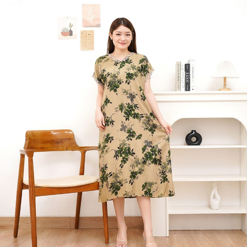 Daster Rayon jumbo busui kekinian ld 110 - 130