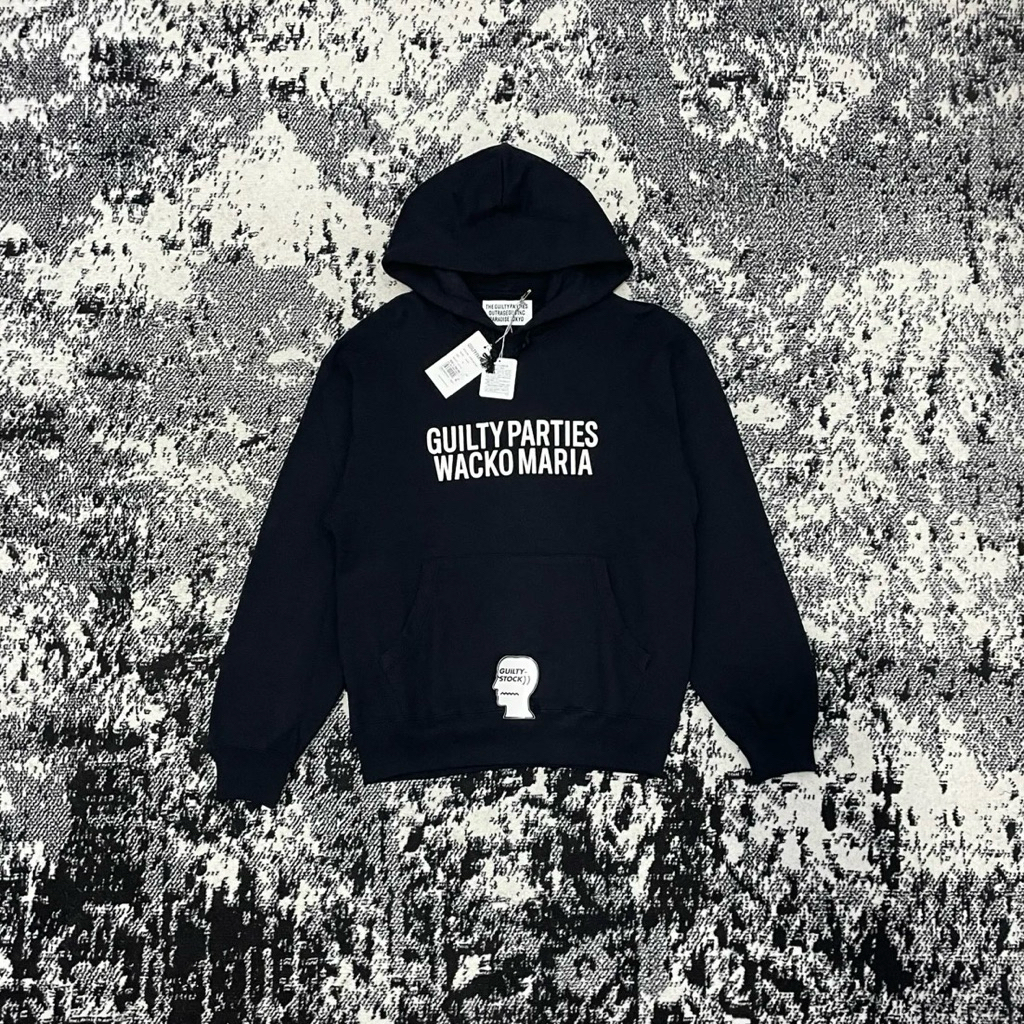 GUILTY PARTIES WACKO MARIA LOGO HOODIE BLACK