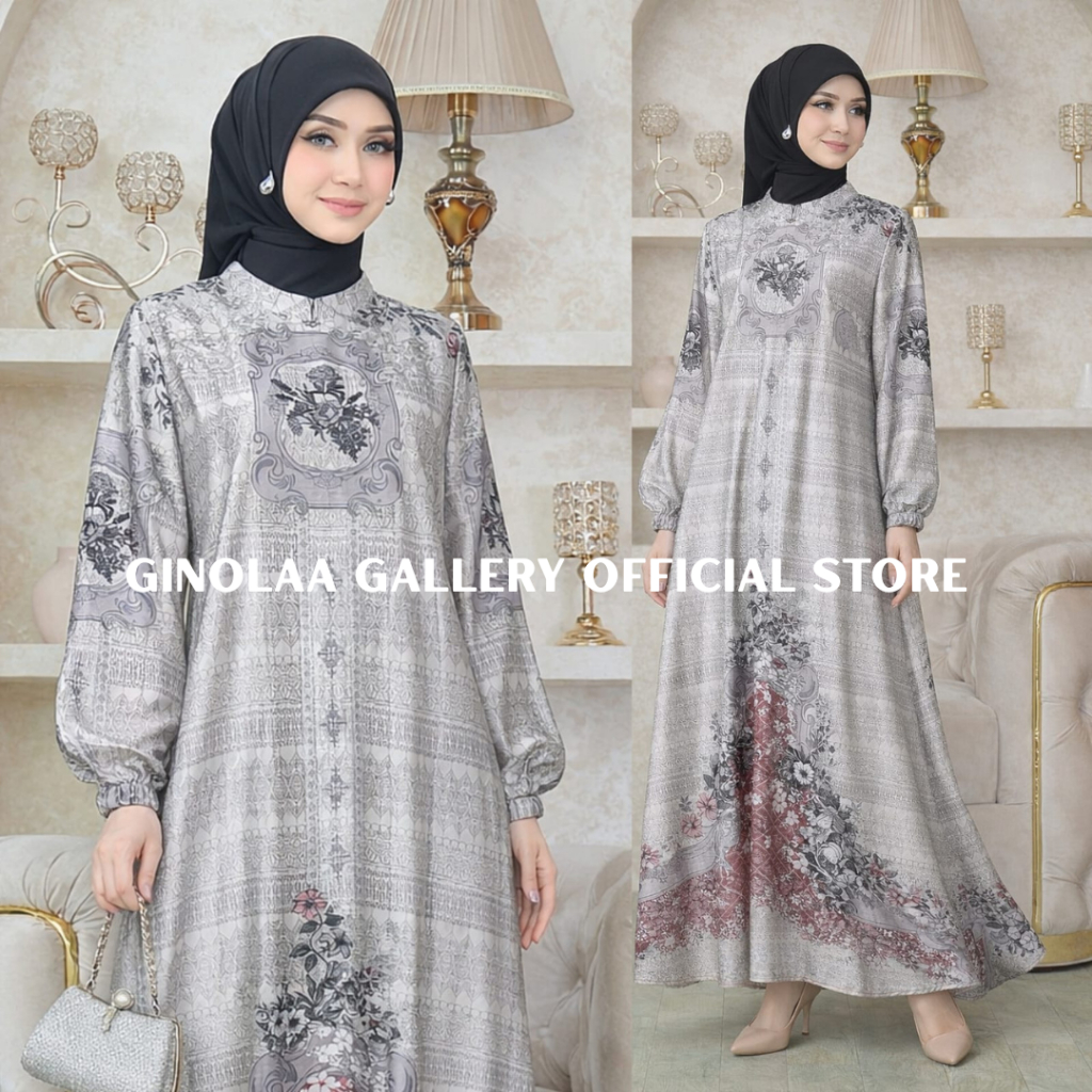 TYARA DRESS SILK PREMIUM GAMIS LEBARAN TERBARU GAMIS PENGAJIAN TERLARIS READY COD