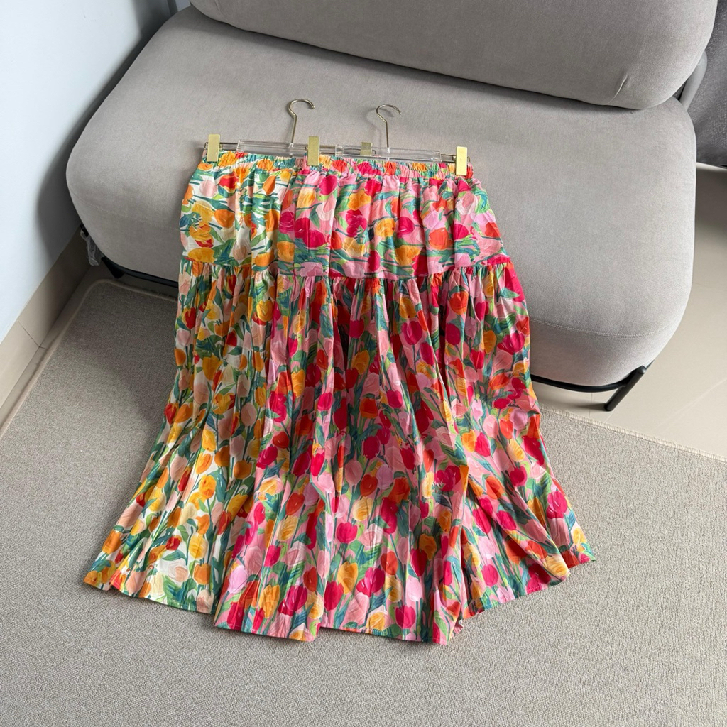 FLORAL  SKIRT | Rok Motif Flower | Rok Wanita | Rok Import