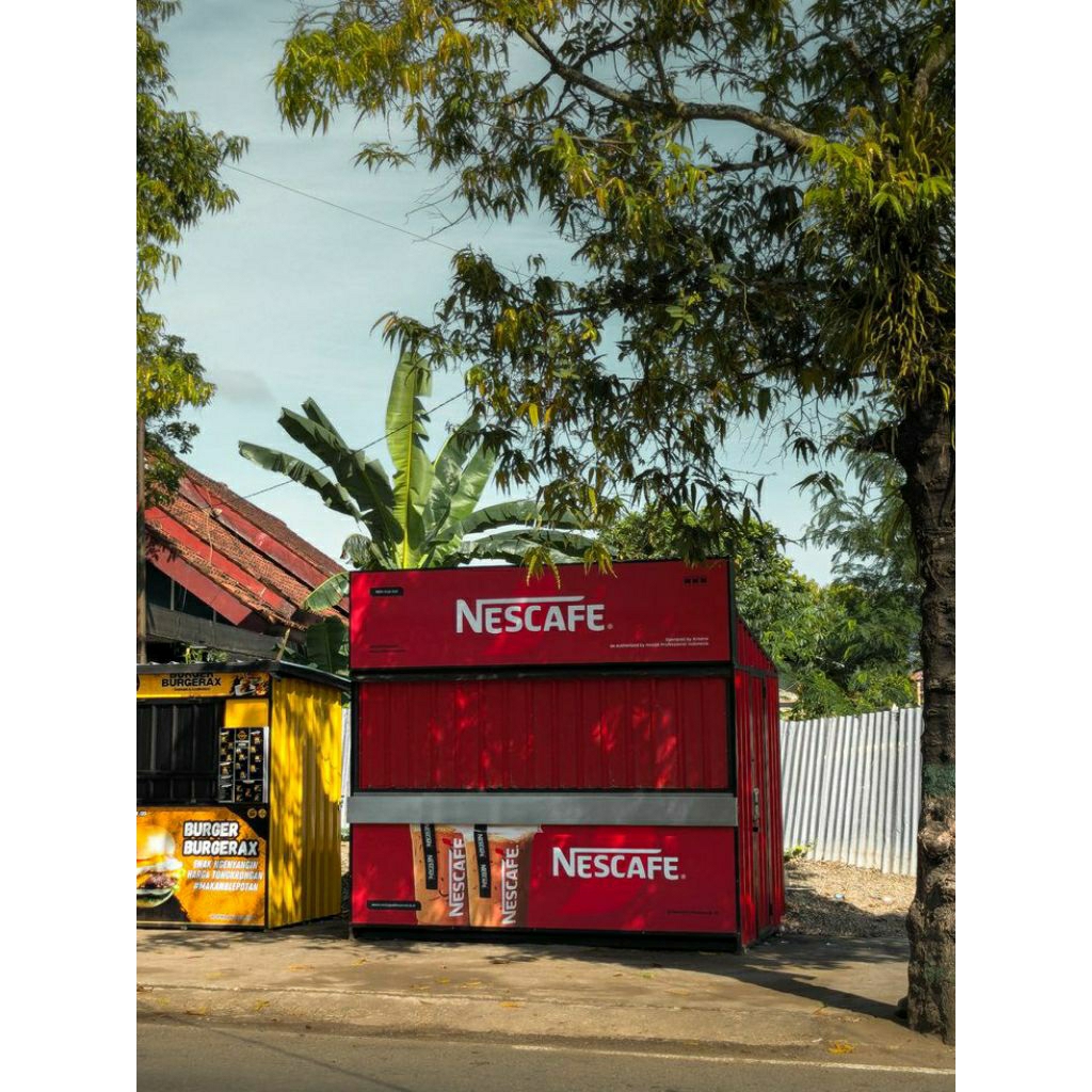 Booth Nescafe 200x150x200 + Neon Box Custom Logo