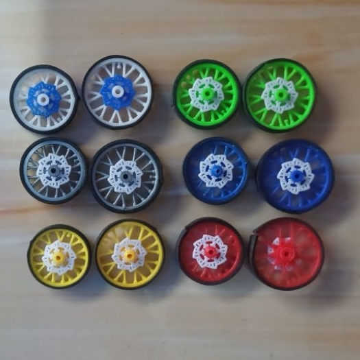 Miniatur mainan Velg Ban motor drag surex Diameter 3-3,5cm