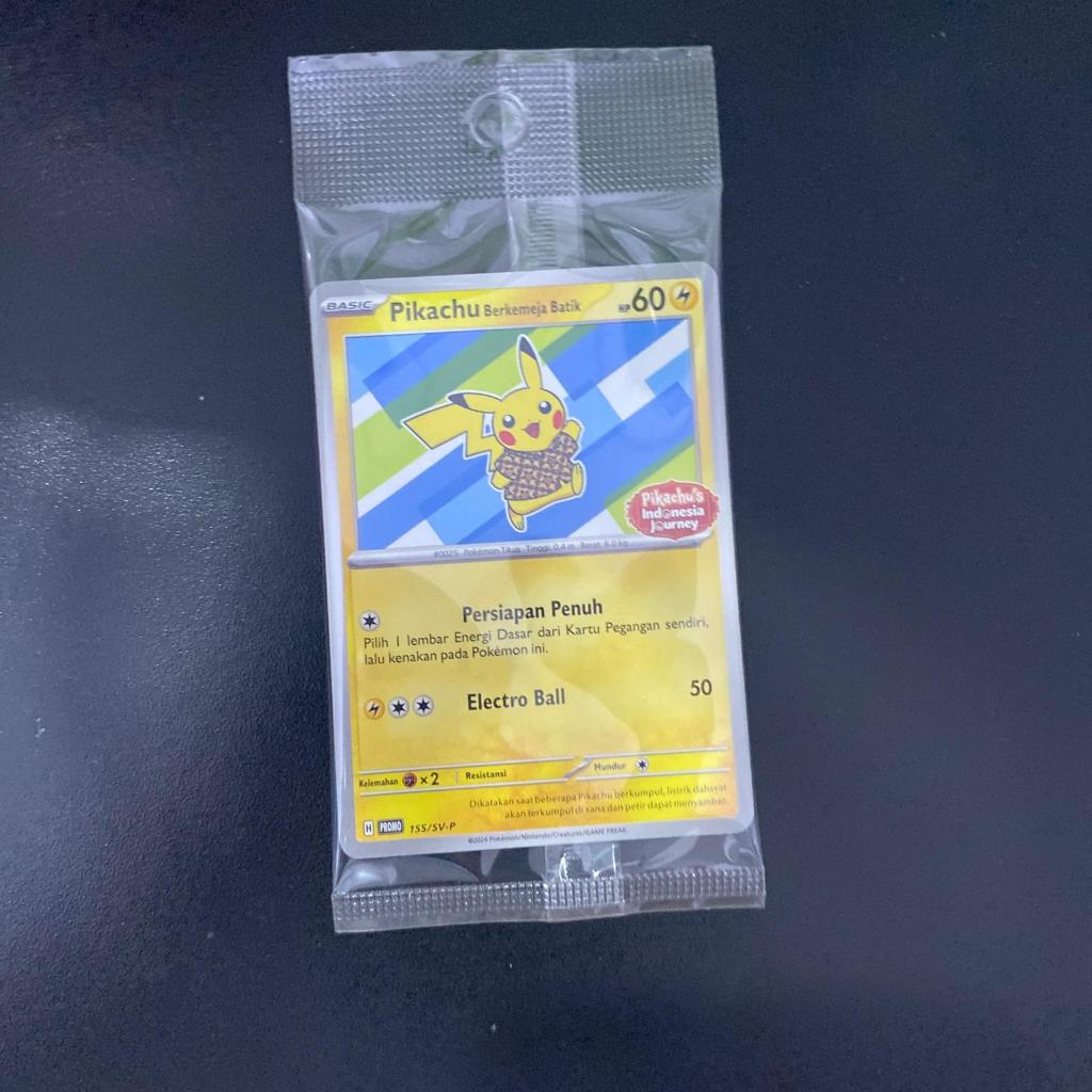 Pokemon TCG Indonesia - Pikachu Berkemeja Batik Promo Versi 3 V3 Staryu TERLARIS