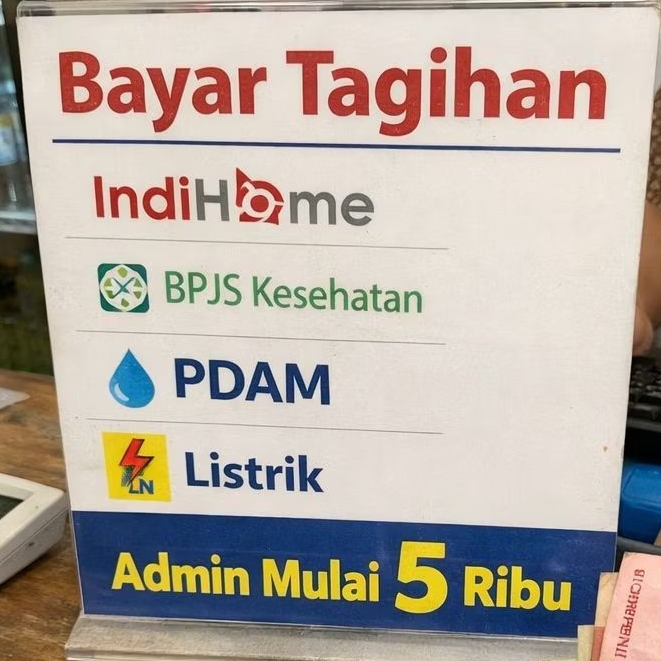 BAYAR TAGIHAN BPJS, INDIHOME, LISTRIK DAN PDAM ADMIN MULAI 5RIBU