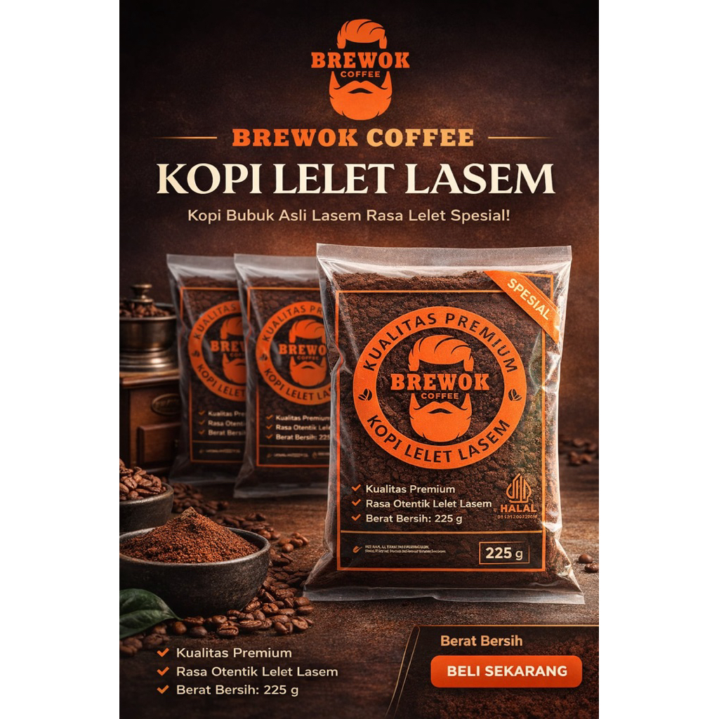 Kopi Lelet Lasem Brewok 200 gr Brewok kopinya