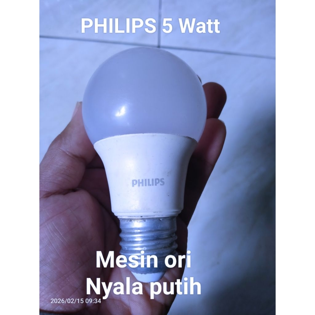 Lampu led philips bekas/rekondisi 5 watt (mesin ori)