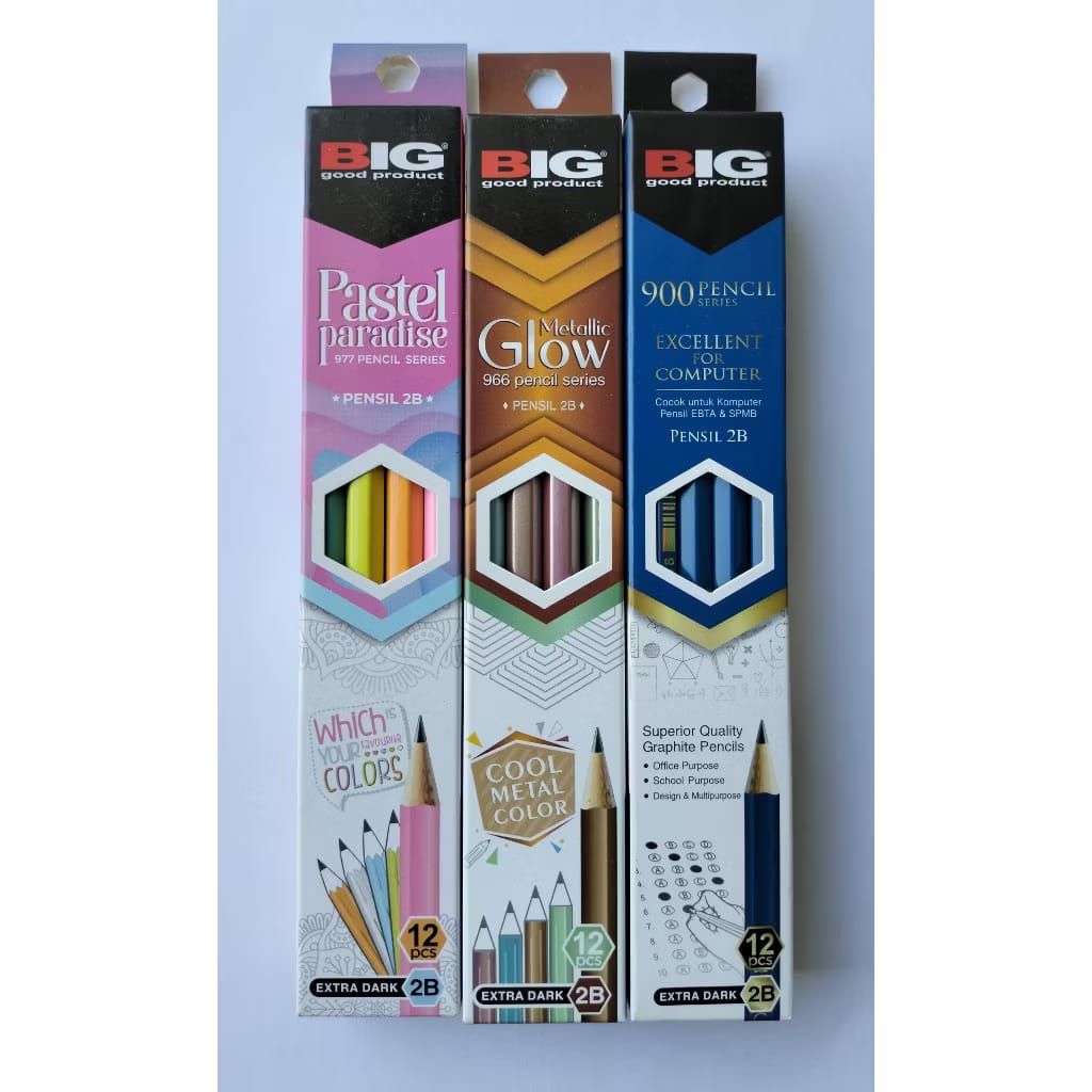 (1 PAK) Pensil BIG Pencil 2B / Isi 12 Pcs