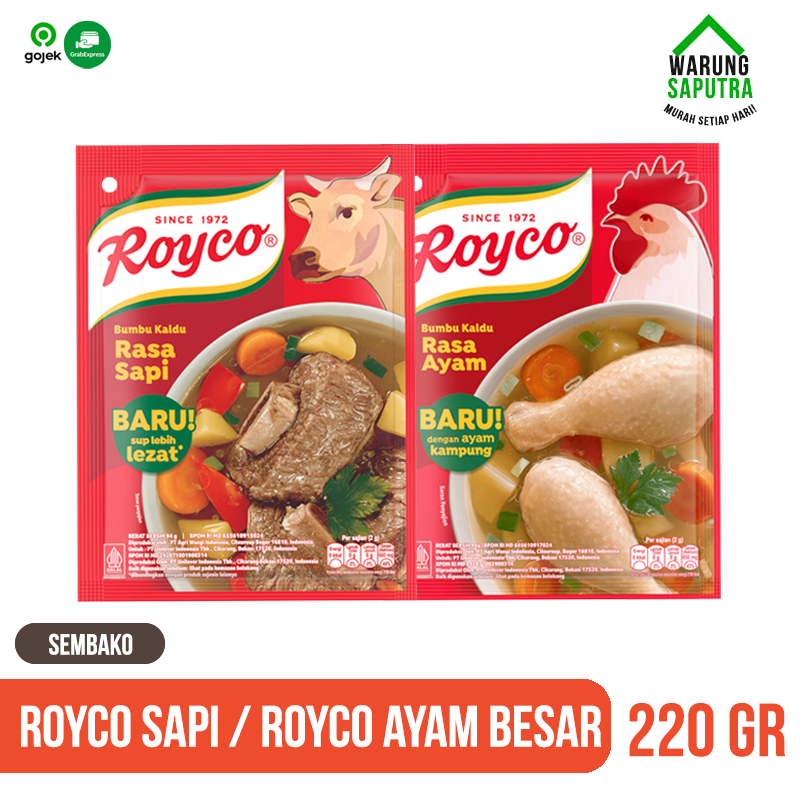 Royco Ayam / Royco Sapi Kemasan Besar 220 g