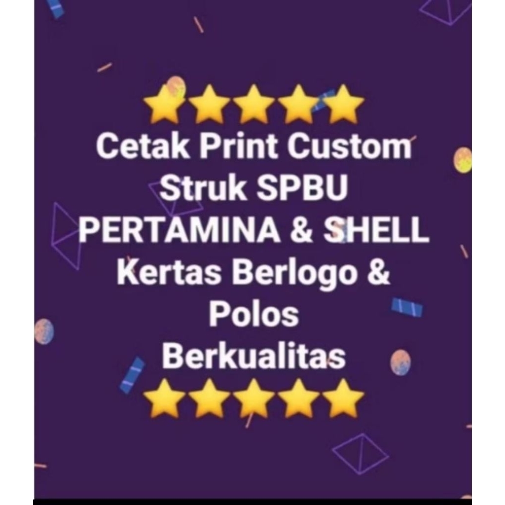 Print Cetak Custom Struk Nota Bon SPBU Pertamina & Shell Kertas Berlogo & Polos