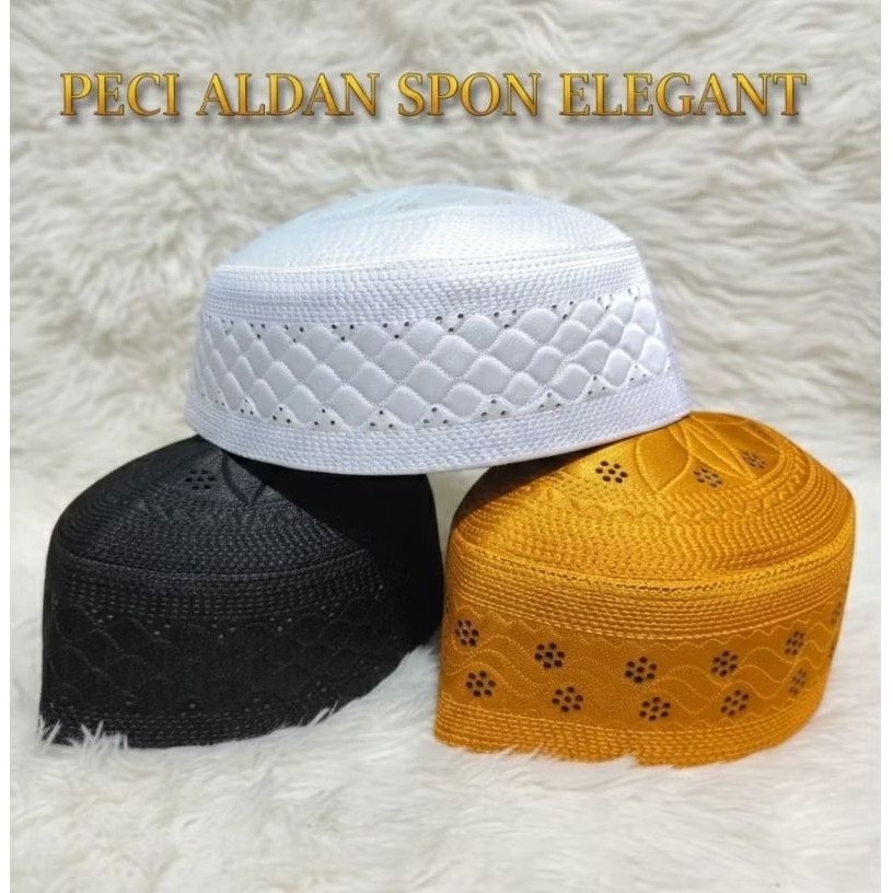 Peci ALDAN SPON Murah , Peci Bangladesh Spon Lokal , Peci Haji Aldan Spon , Peci Kopiah Bangladesh S