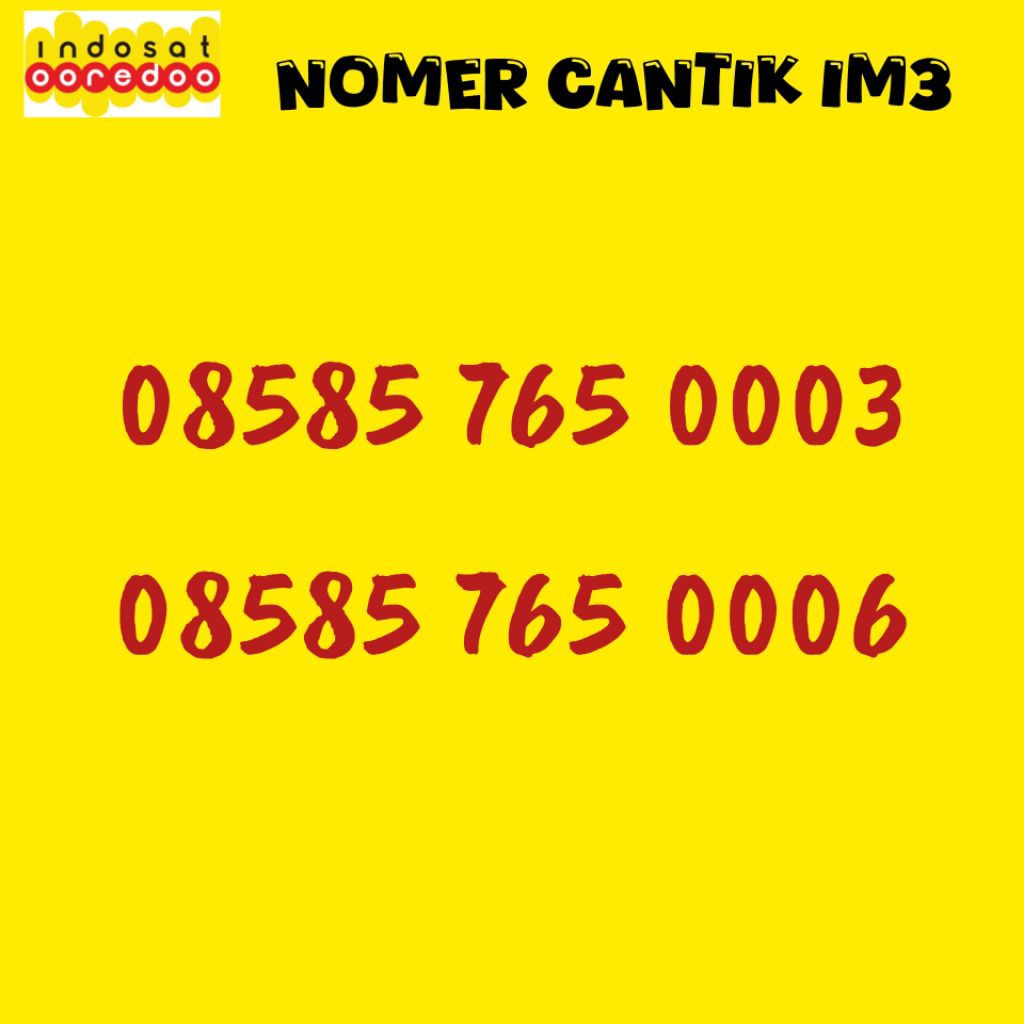 KARTU PERDANA IM3 INDOSAT 4G LTE SEGEL NOMOR CANTIK NOCAN NOMER RAPI BAGUS MURAH BONUS KUOTA DATA 3G