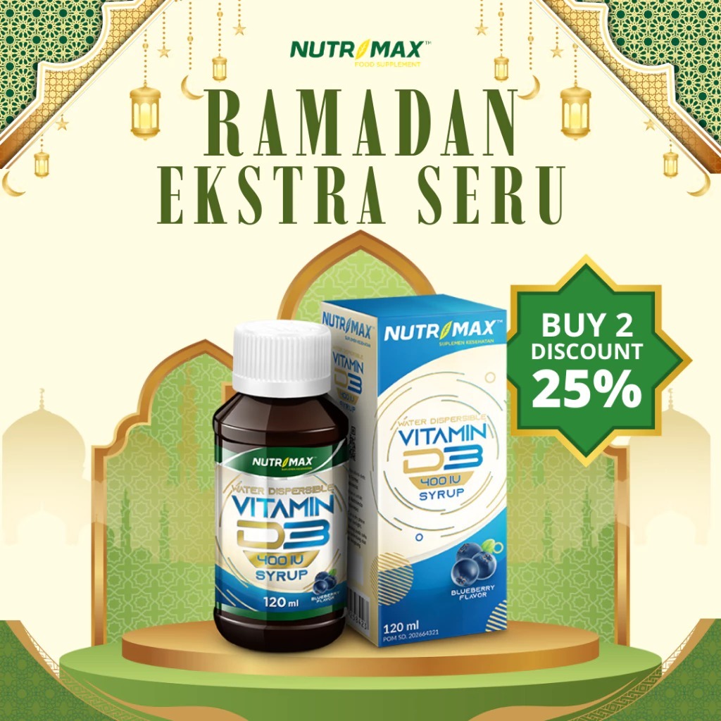 Nutrimax Vitamin Vit D3 Anak Ibu Hamil 400 IU Sirup Suplementasi Vitamin D3