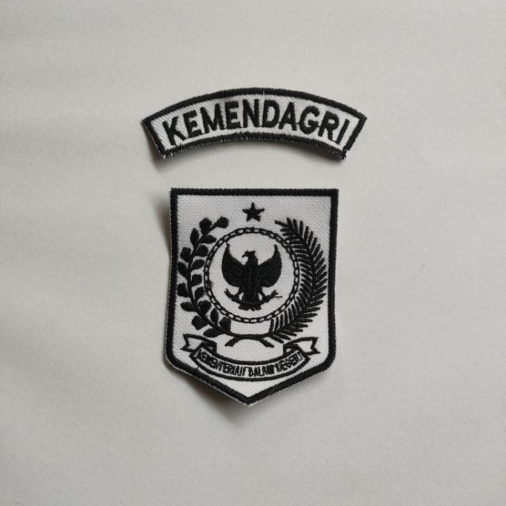 Logo Kemendagri / Logo Bordir Kemendagri / Bordiran Kemendagri putih / Bordir logo Kemendagri