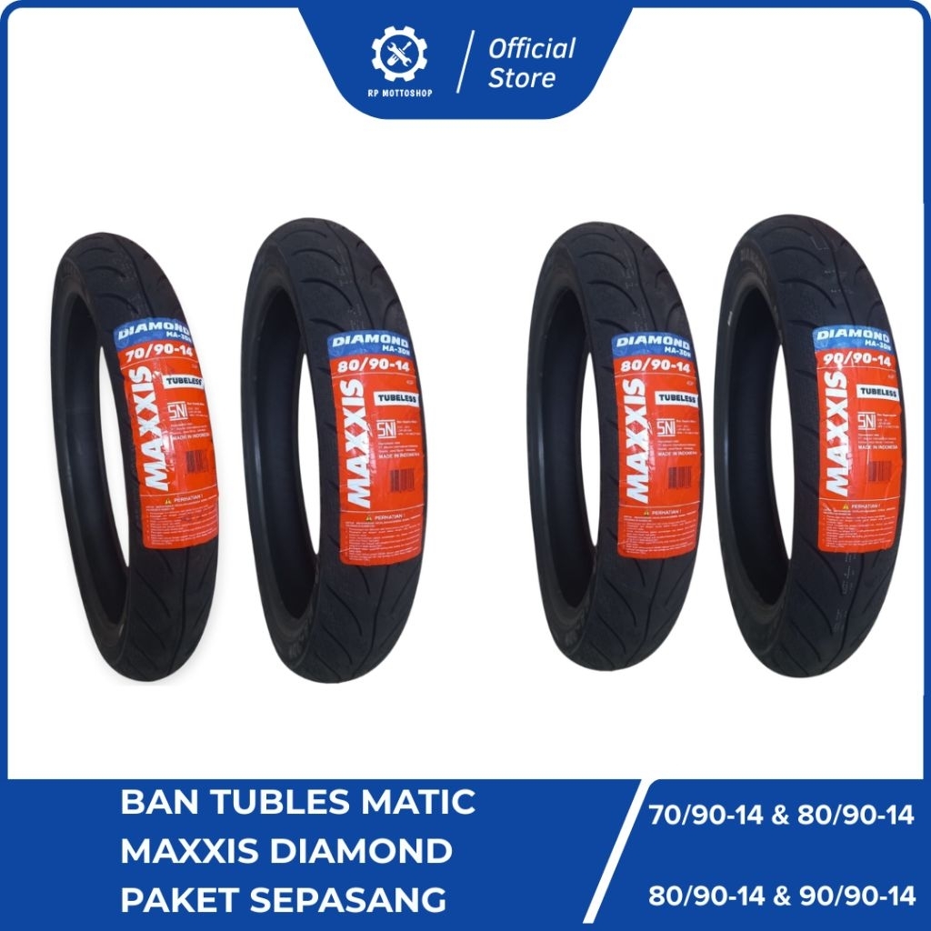 Maxxis Ban Tubles Matic Ring14 Depan Belakang Mio Beat Vario