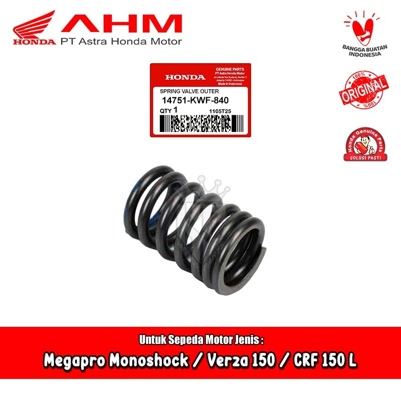 Per Klep Luar Honda Megapro Monoshock Verza CRF 150 L CRF150 Original AHM 14751-KWF-840
