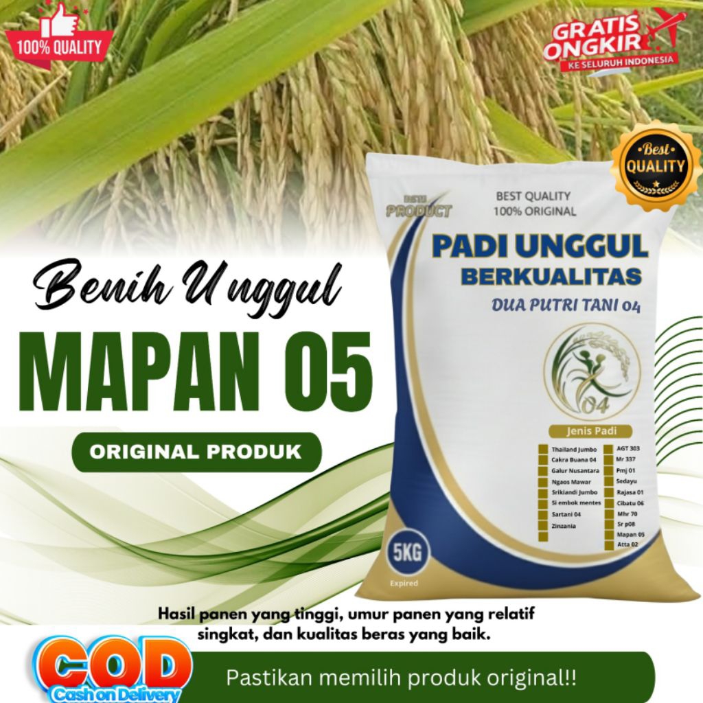 Bibit Padi Mapan 05 Premium Kemasan5kg