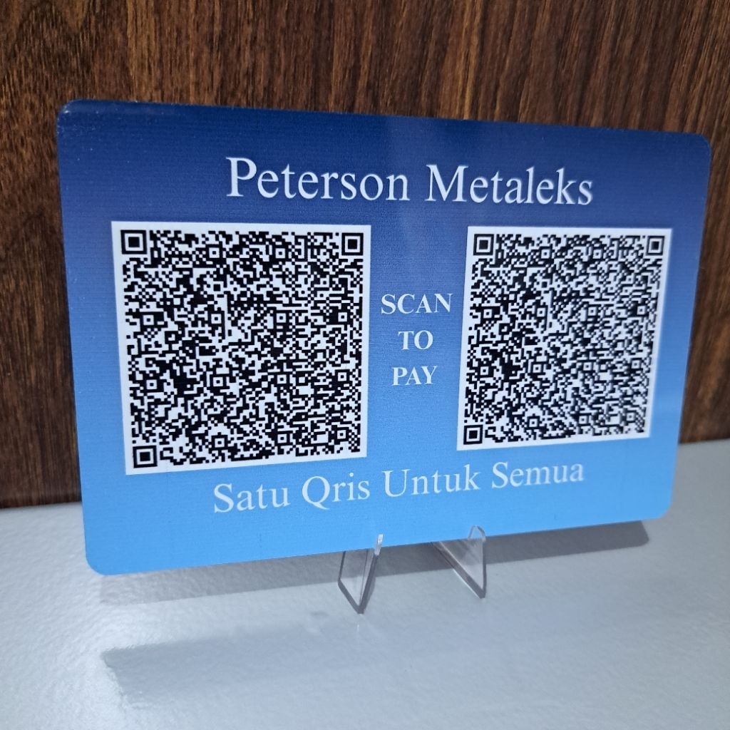 Cetak Qris Aesthetic | QR Plat Aluminium 2 QRIS