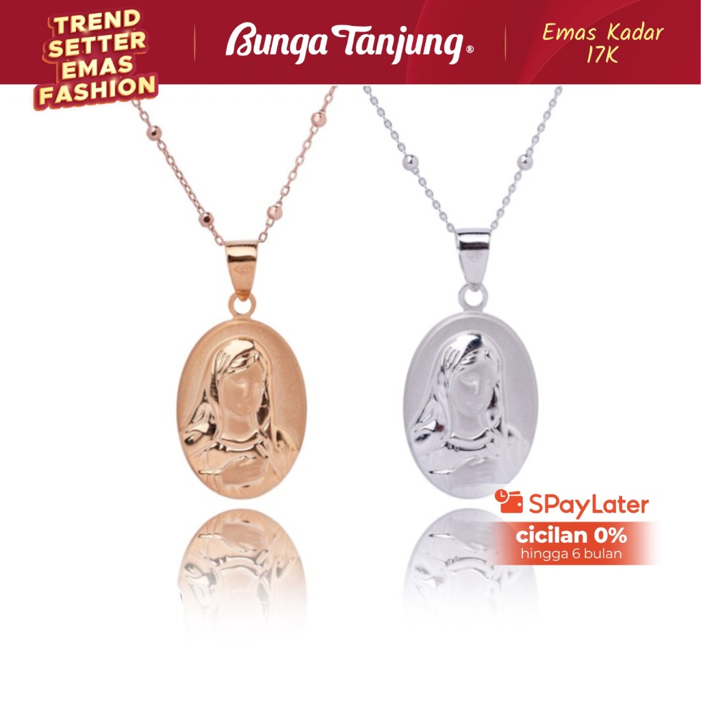 LIONTIN WANITA BUNDA MARIA - EMAS 17K - BUNGA TANJUNG GOLD