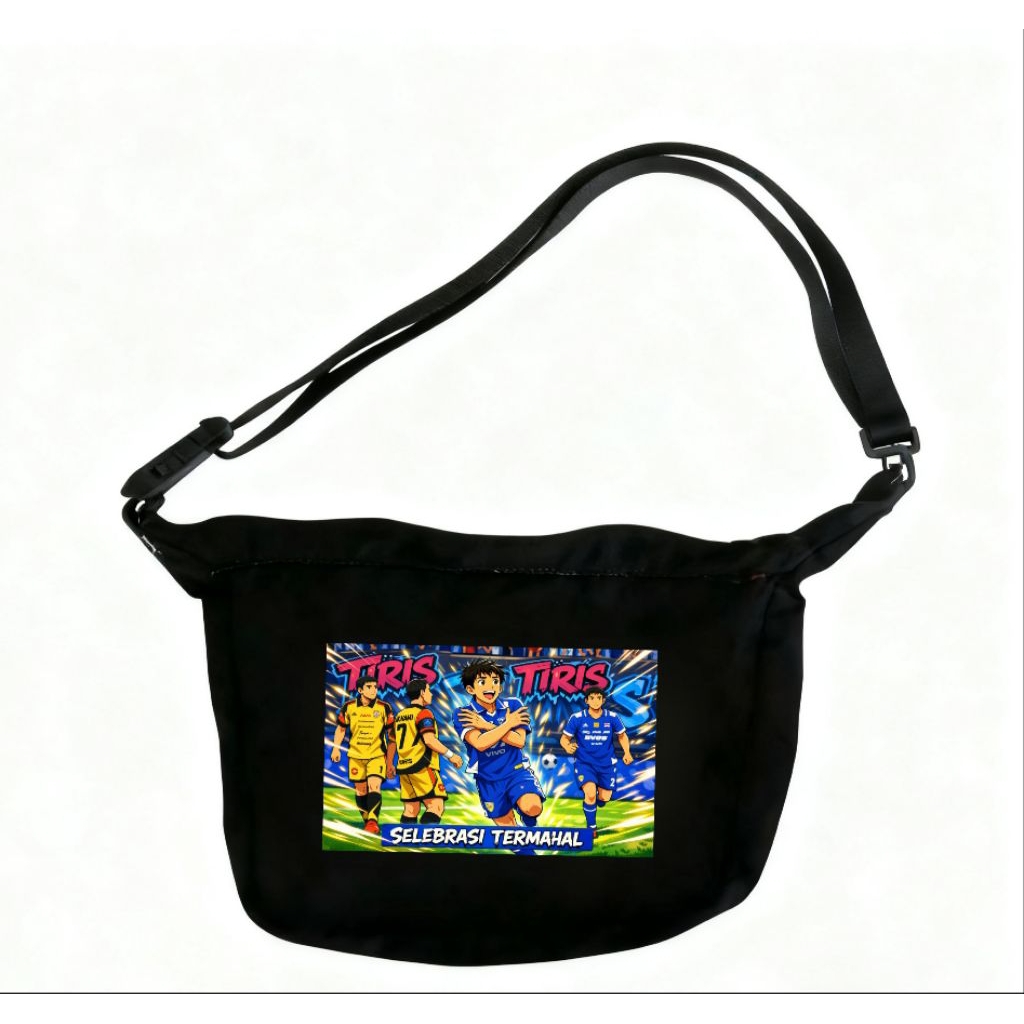 Tas Slingbag / Tas Selempang Persib SELEBRASI TERMAHAL BECKHAM Untuk Pria Wanita Dewasa Warna Hitam