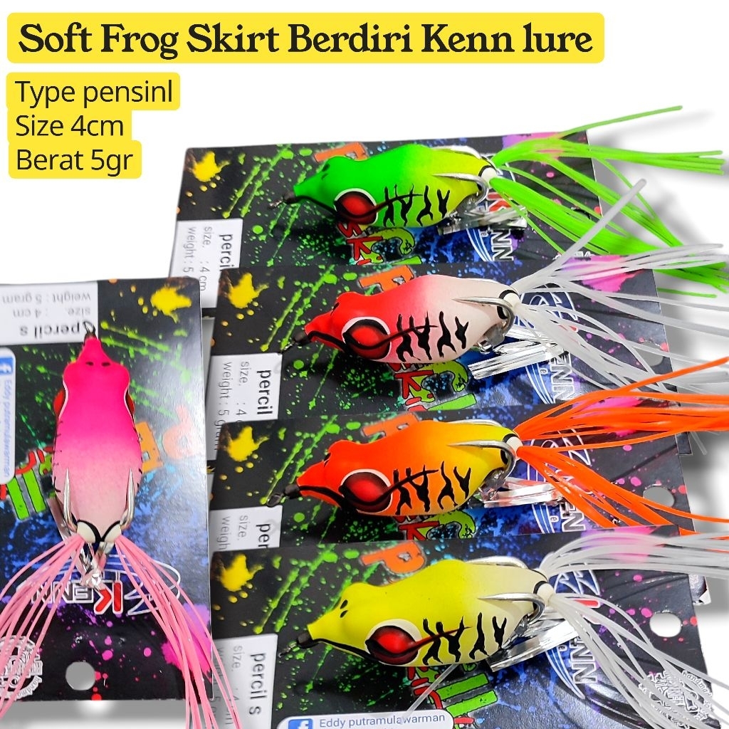 SOF FROG BERDIRI KENN LURE. umpan casting gabus. lure casting gabus.
