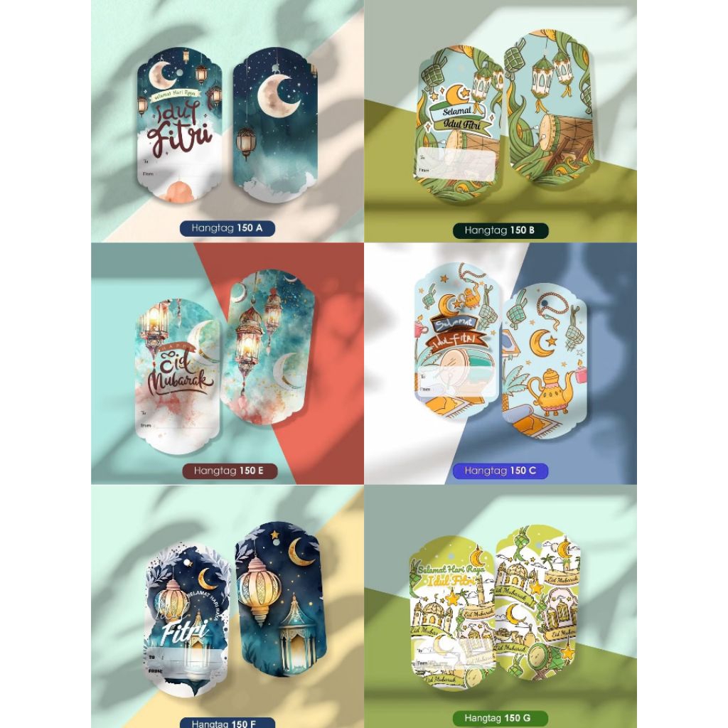HANGTAG IDUL FITRI/ GANTUNGAN CARD/UCAPAN IDUL FITRI/GIFT TAG/ HANG TAG LEBARAN/ KARTU UCAPAN