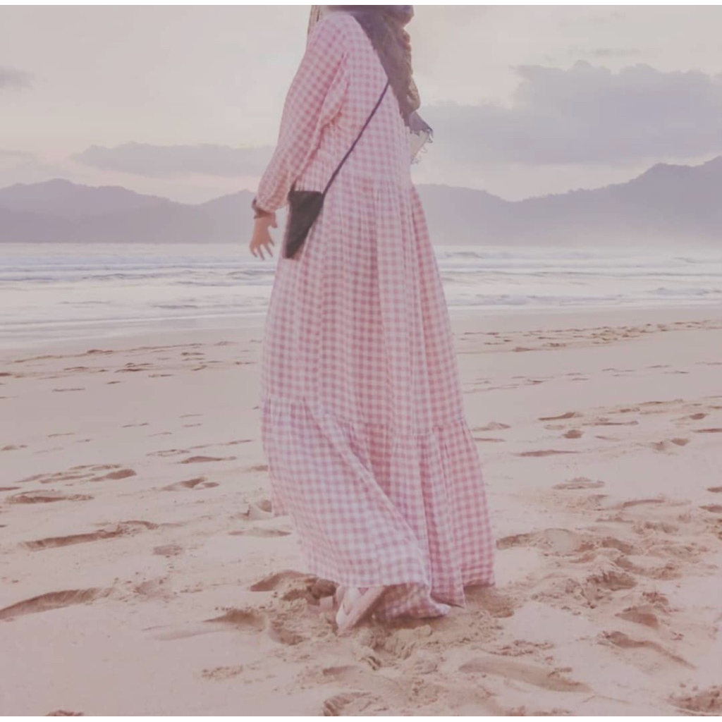 Gamis Katun Muslimah | Gamis Wanita Bahan Adem Jatuh