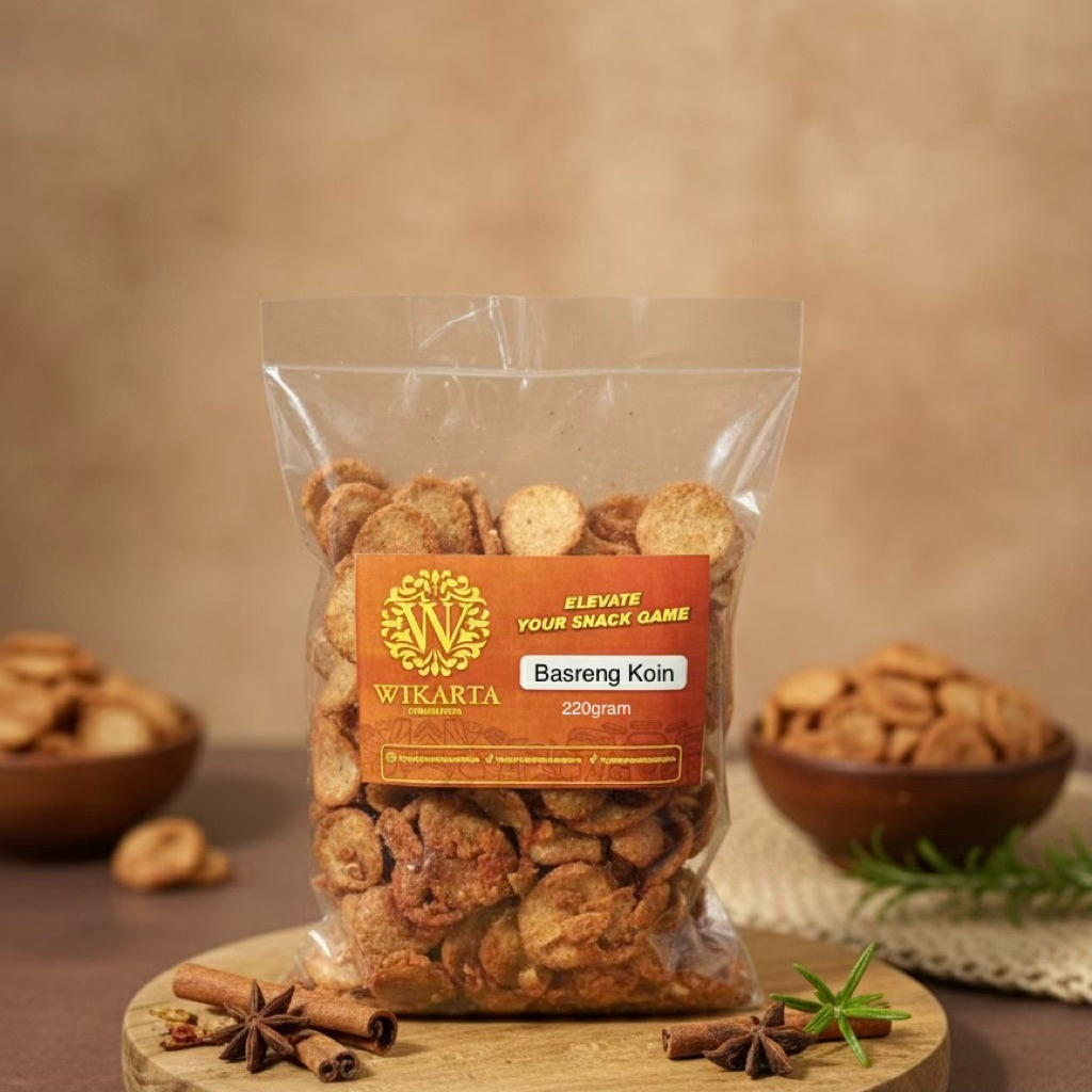 SOSIS GORENG SOSRENG sosis goreng pedas sosis coin gurih enak renyah snack kiloan 220gram snack kilo