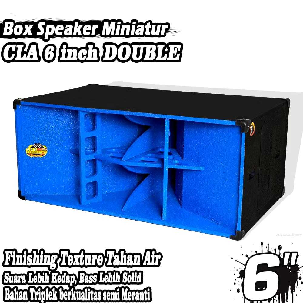Box Speaker Miniatur CLA 6 INCH Double Texture BIRU