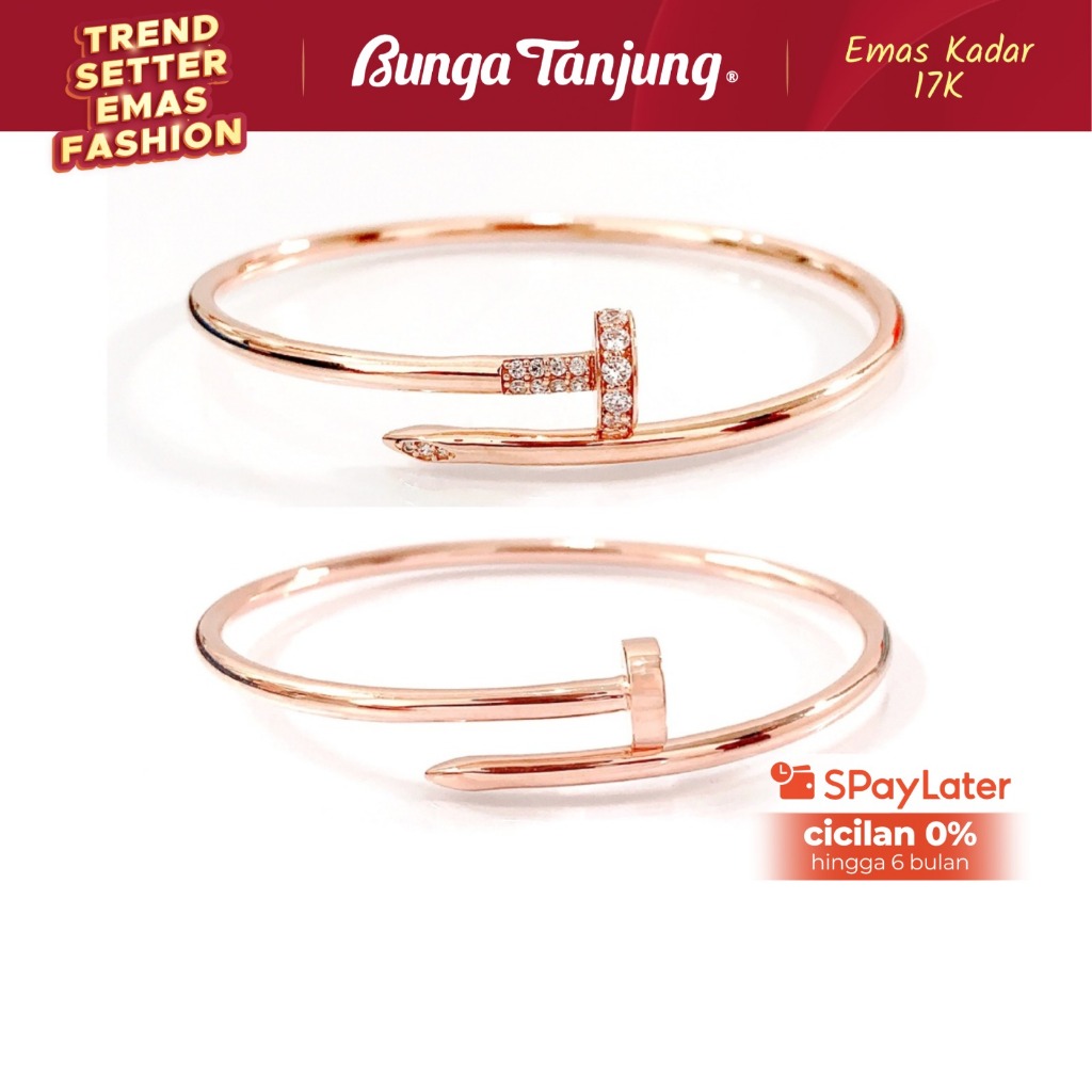 GELANG PAKU B - EMAS 17K - BUNGA TANJUNG GOLD