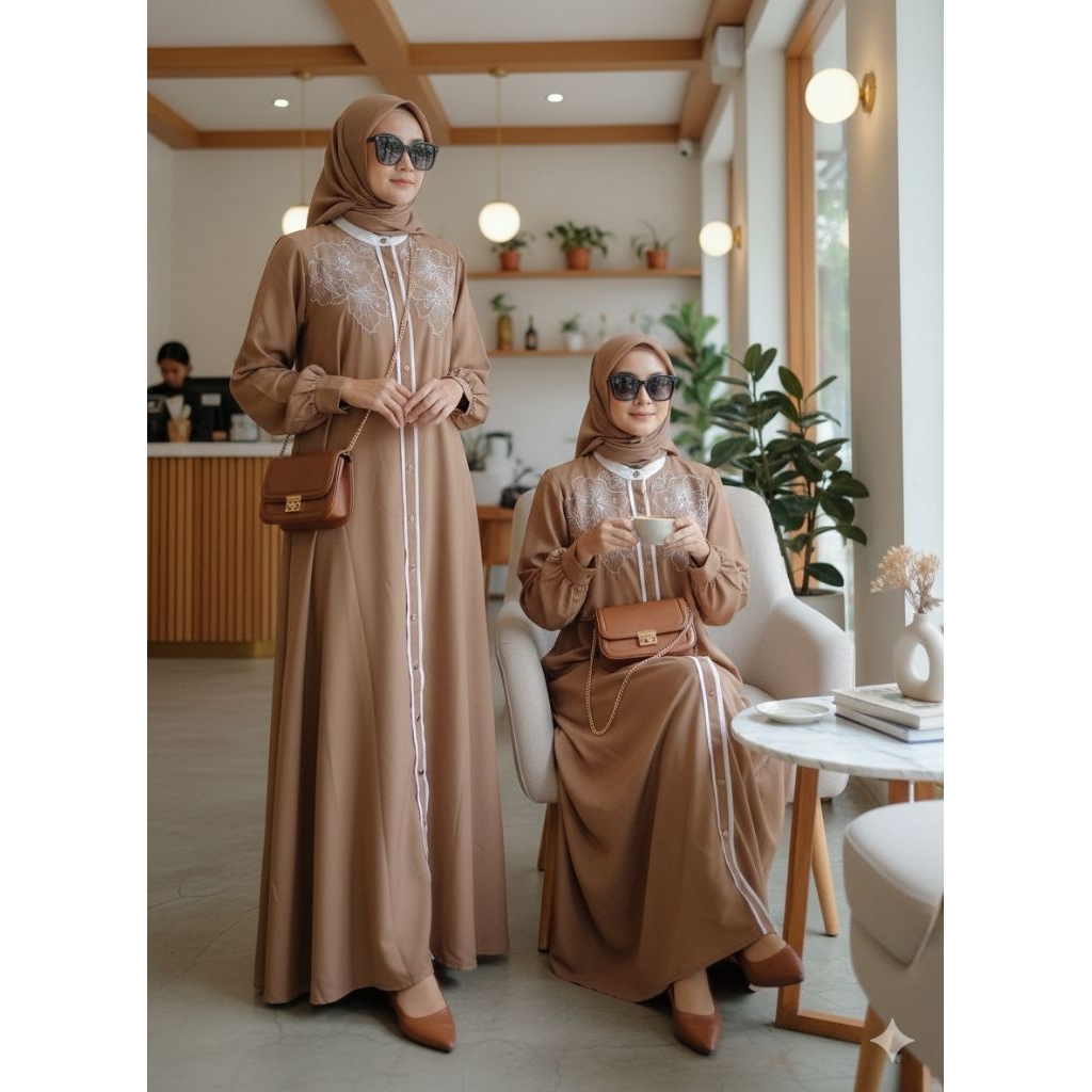 Gamis Bordir, gamis anti uv by Ghaya