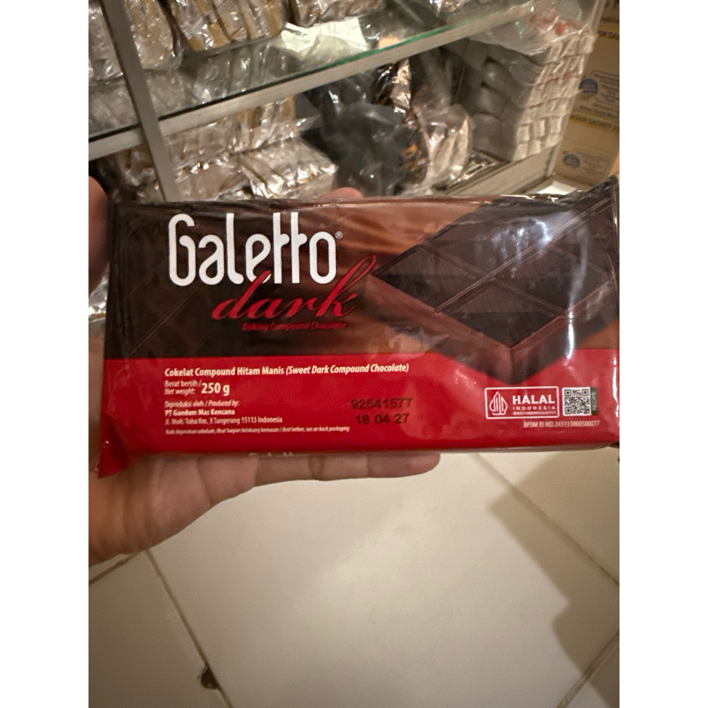 Coklat Batangan Galetto 250gr - Mudah Dihancurkan, Tekstur Lembut, Cocok untuk Berbagai Kue