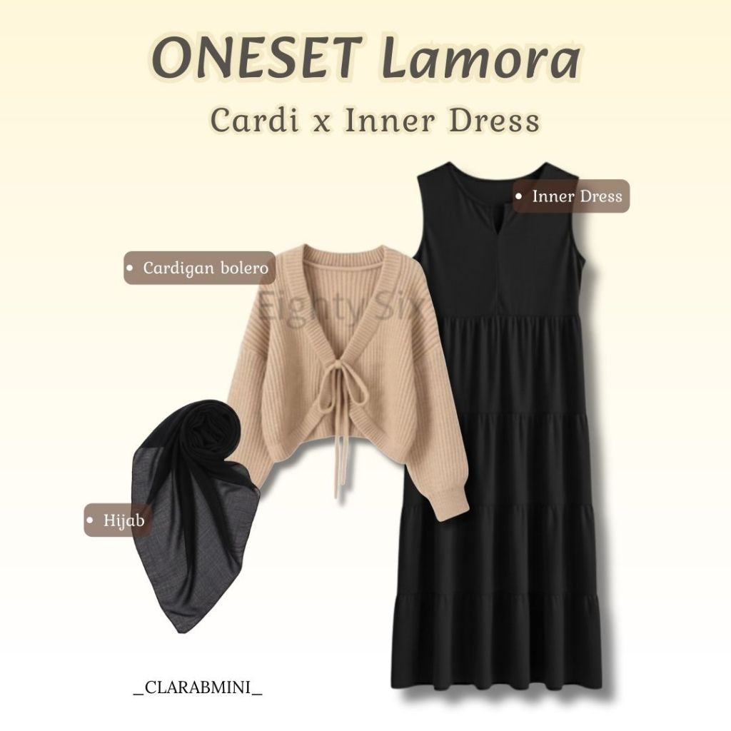 Setelan Bolero 3in1 (Cardigan Bolero+Inner dress+Hijab) Ootd Remaja Korean Style Hijab