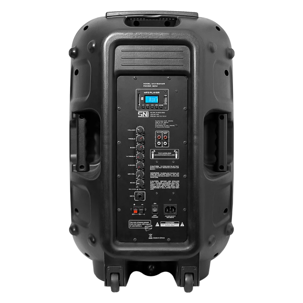 BARETONE AUDIO PORTABLE SPEAKER 15 INCH | MAX15MHWR