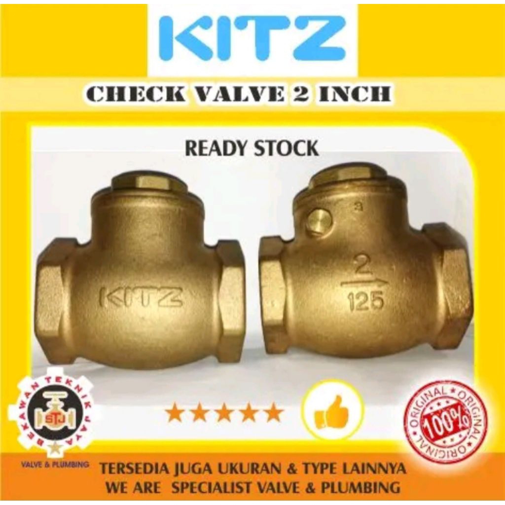 Check Valve 2" inch KITZ kuningan Ori
