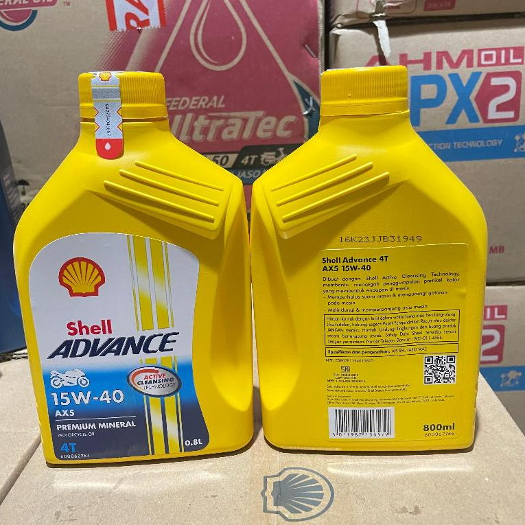 OLI SHELL ADVANCE AX5 4TAK 0,8L / 800ml 15w-40 / Oli Shell
