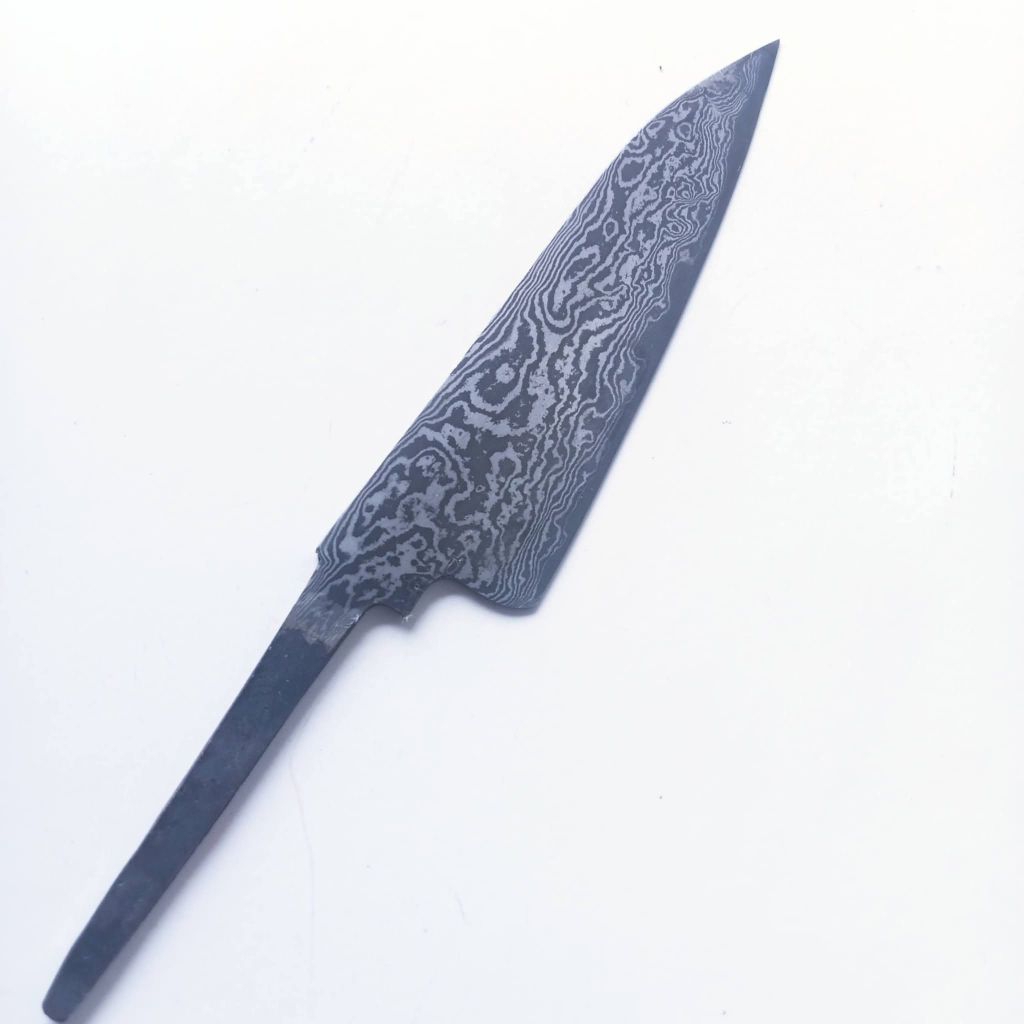Blank Pisau Pamor Damascus / Balik Mipih