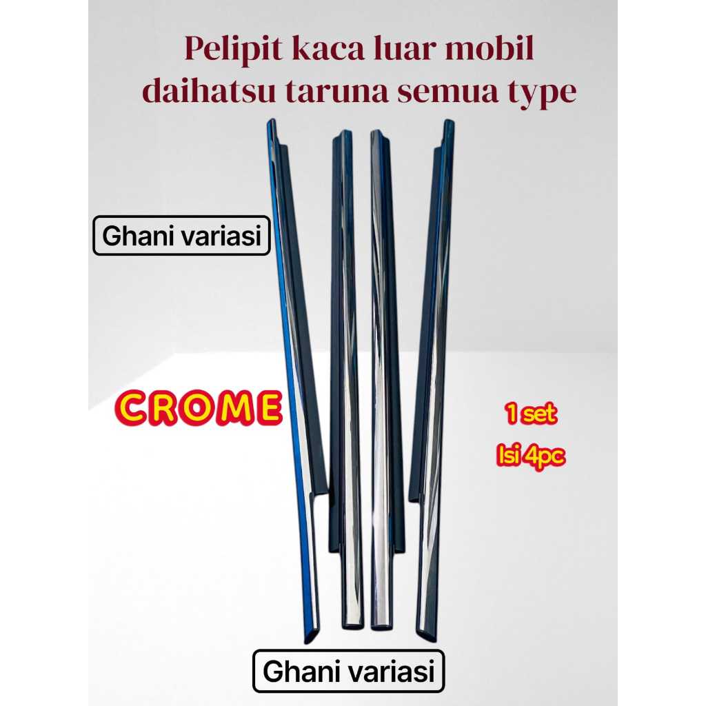 karet pelipit kaca luar water strip kaca mobil daihatsu taruna all type