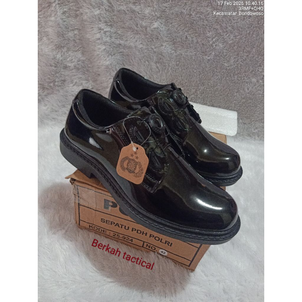 Sepatu PDH Polri Tali Putar