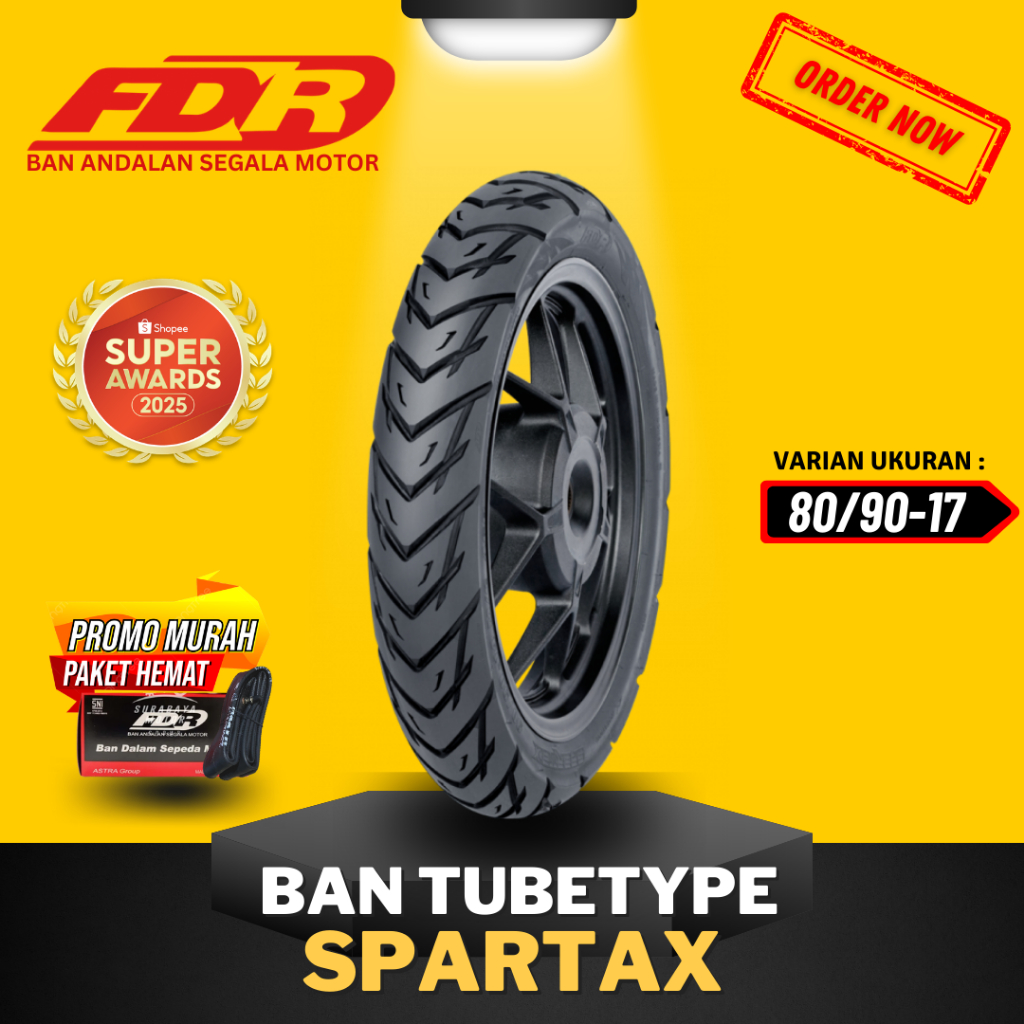 [READY COD] BAN FDR SPARTAX TUBETYPE / BAN FDR TUBETYPE RING 17 - ( 80/90-17 ) BAN FDR NON TUBLES / 