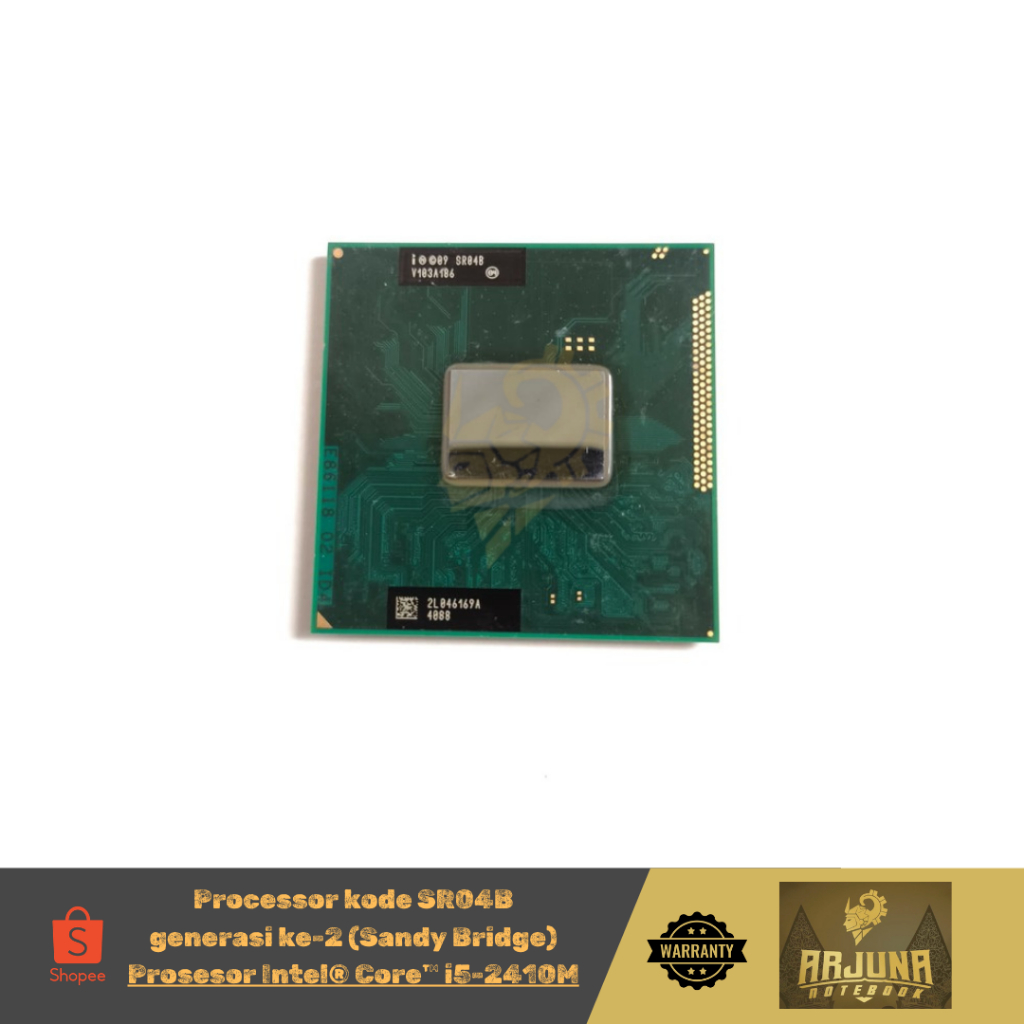 PROCESSOR LAPTOP SR04B INTEL CORE i5-2410M 2.30GHZ ORIGINAL SUPPORT UPGRADE | NORMAL TESTED