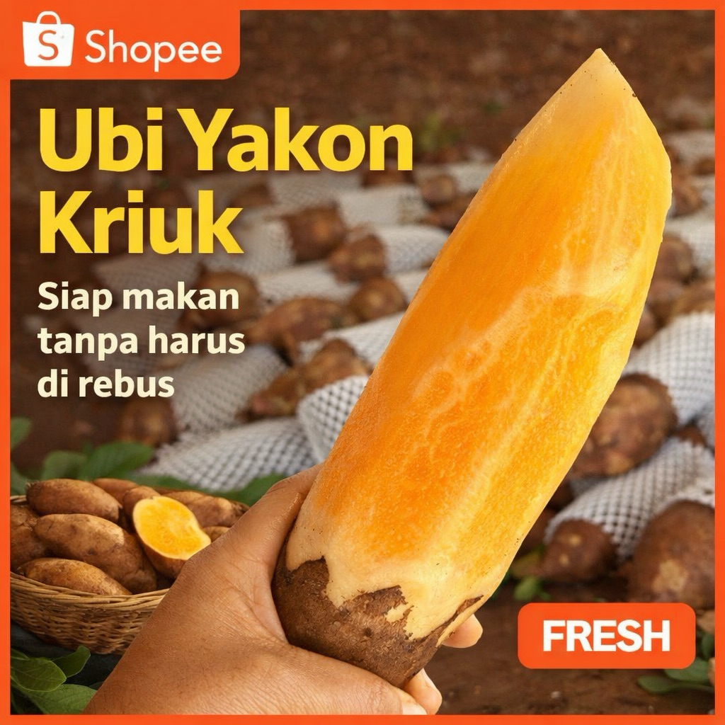 Ubi Yakon Kriuk khas Wonosobo Umbi Yakon Siap Makan
