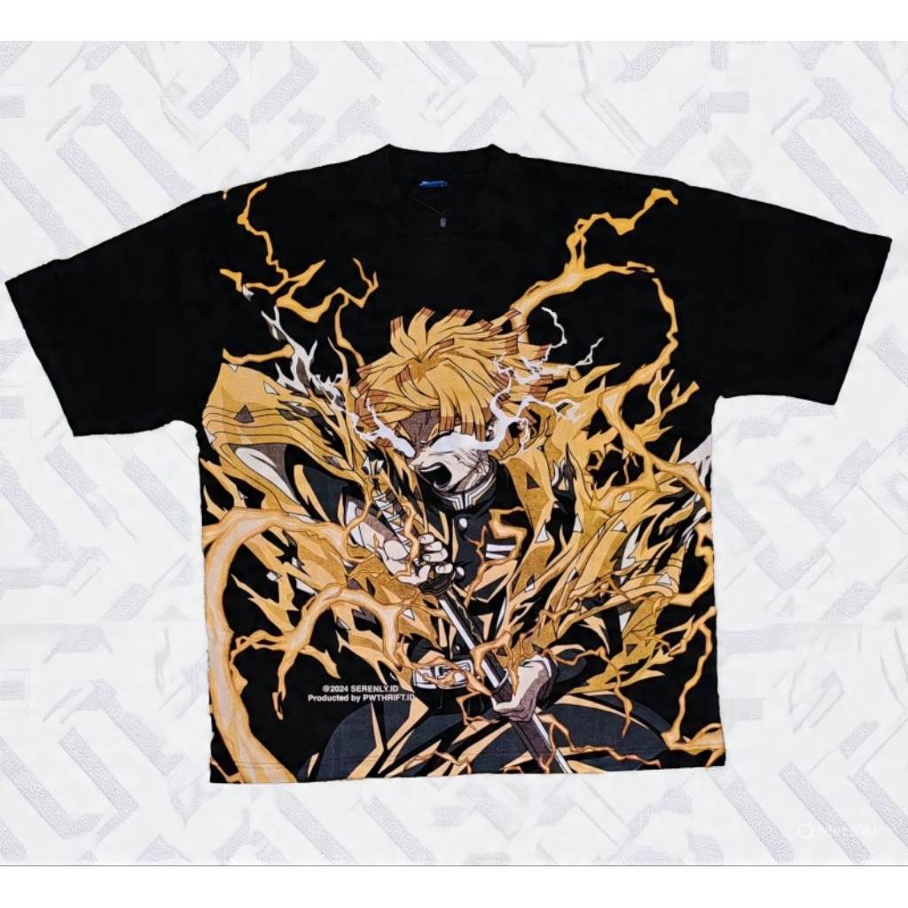 Kaos Bootleg Anime Demon Slayer - Zenitsu
