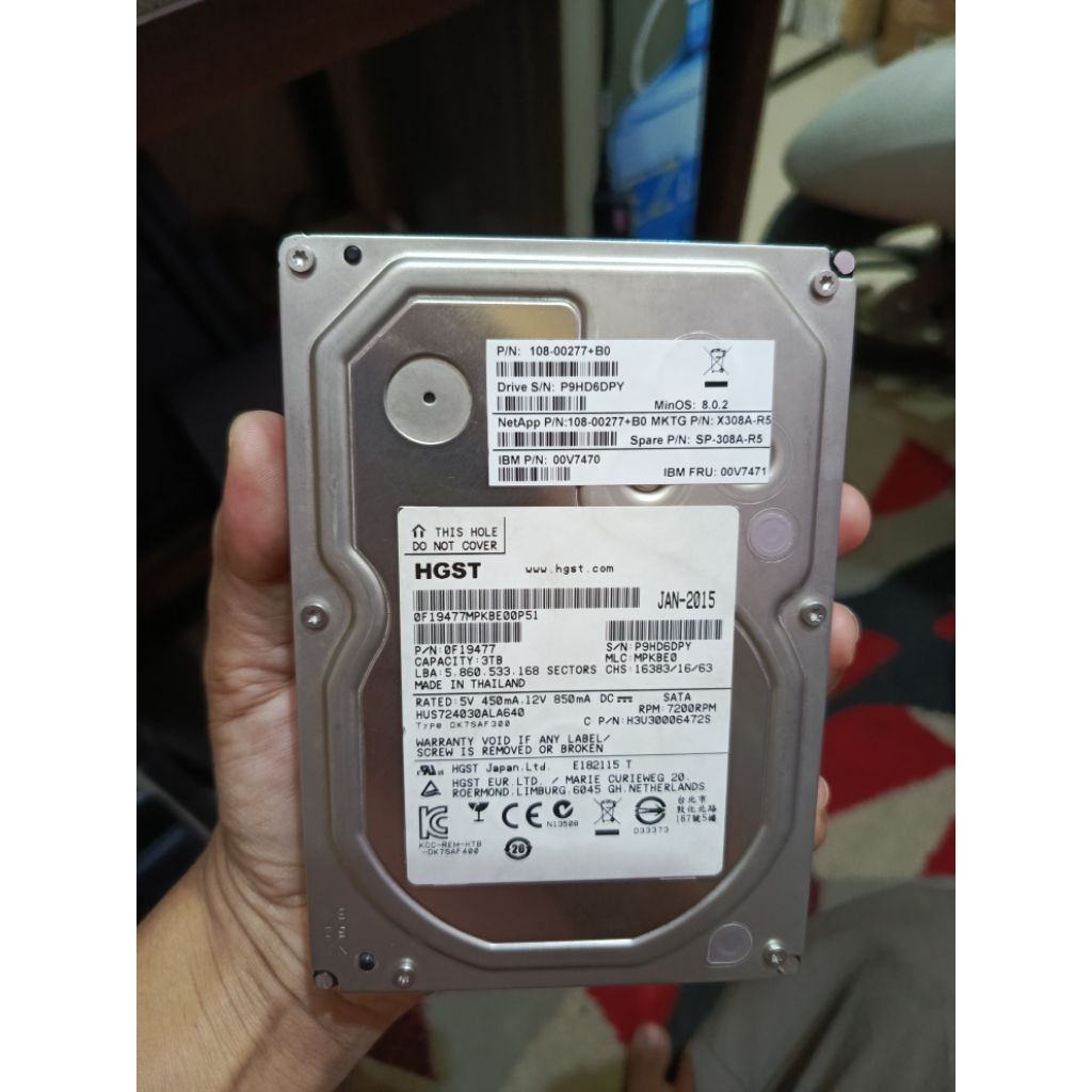 HARDIS PC HGST 3TB BEKAS KANTOR
