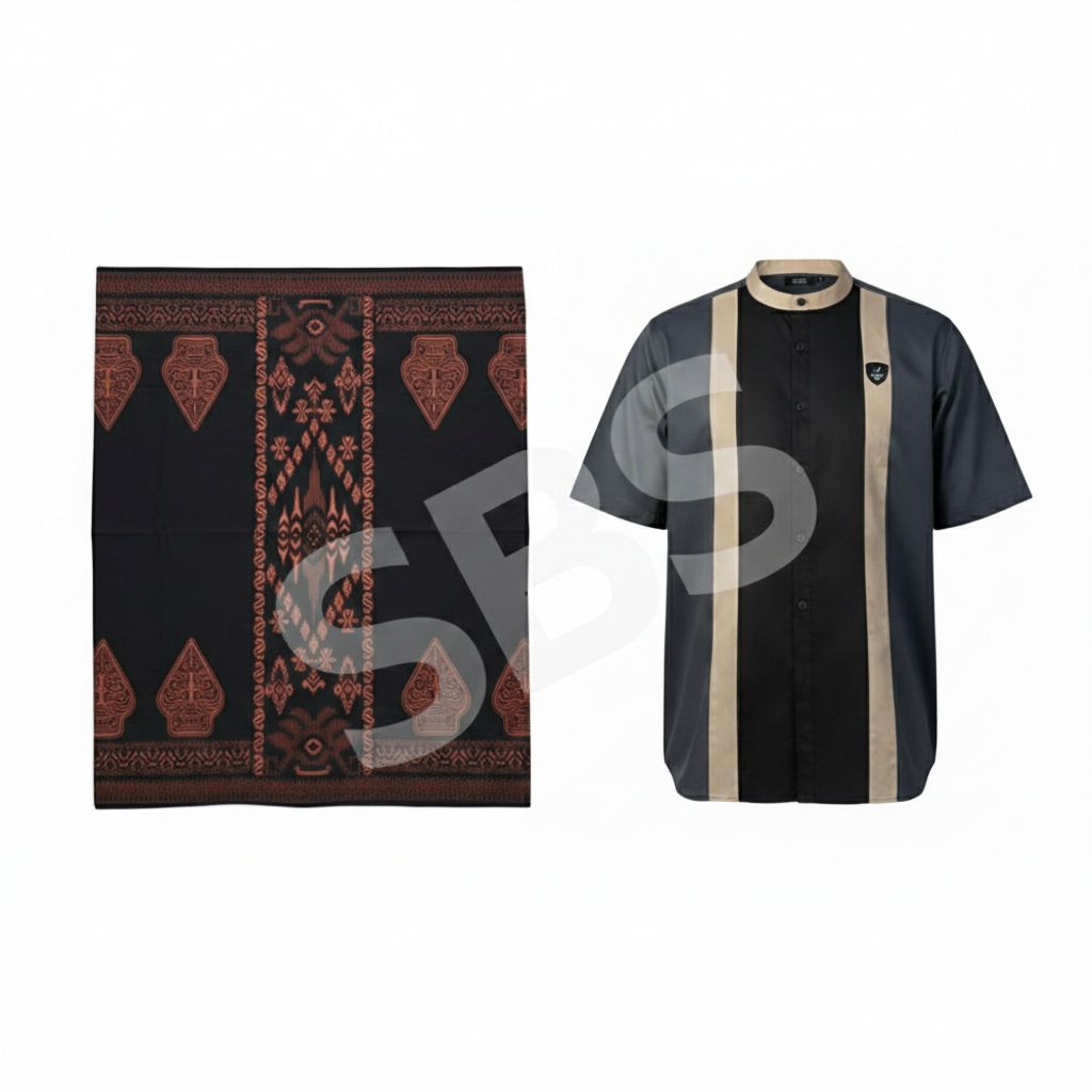 Sarcko Sarung Rayon Koko Pria Dewasa Satu Set