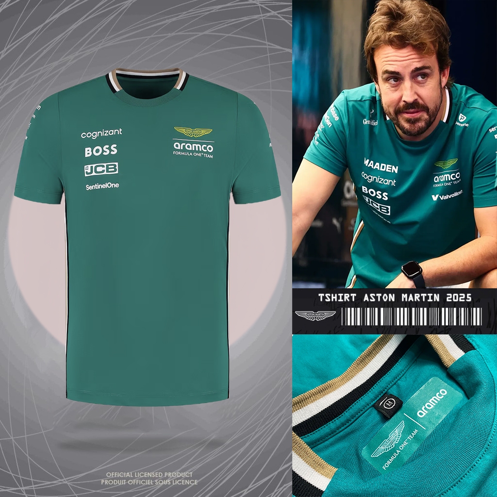 Kaos Aston Martin 2025 Mens t-shirt F1 Grade Original