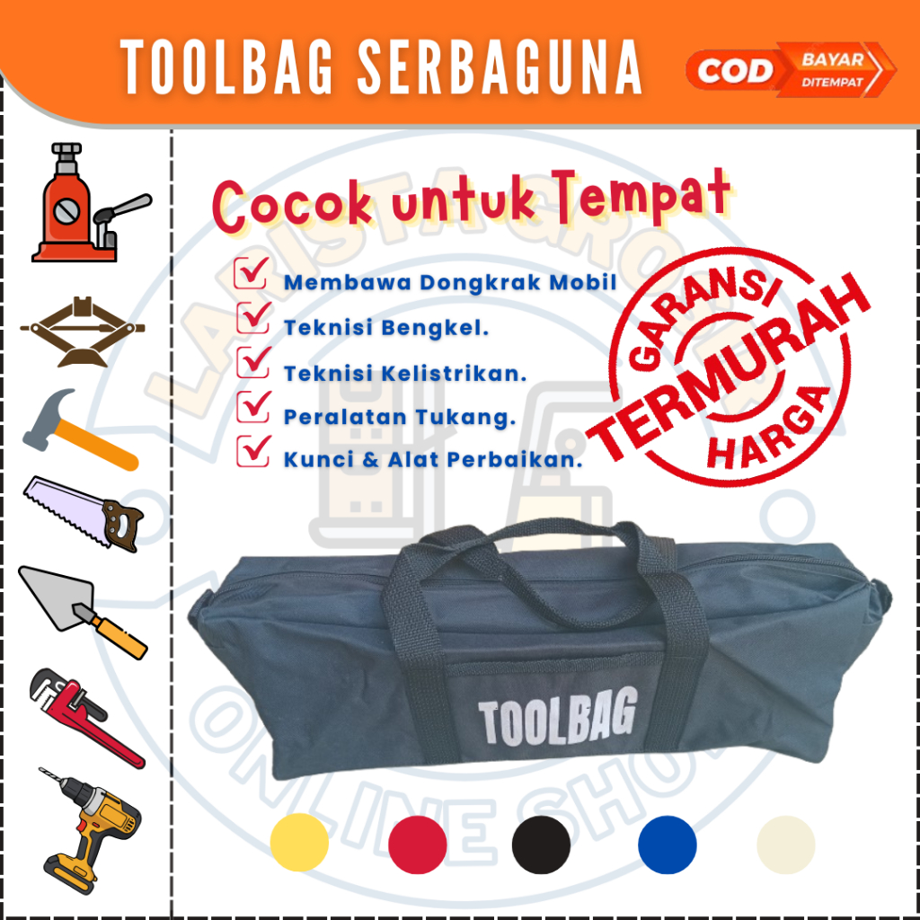 GROSIR  Toolbag Tas alat Teknisi Perbaikan / Tas dongkrak mobil / tas alat Pertukangan / Tas alat Te